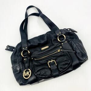 Michael Kors Black Leather Shoulder Bag